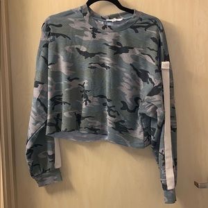 Grey Bandit Camo Print Crew Neck